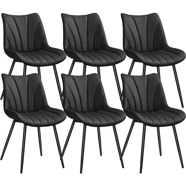 Yaheetech 6x Upholstered Dining Chairs Kitchen Chairs with Metal Legs 6x Upholstered Dining Chairs Kitchen Chairs with Metal Legs