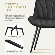 Yaheetech 6x Upholstered Dining Chairs Kitchen Chairs with Metal Legs 6x Upholstered Dining Chairs Kitchen Chairs with Metal Legs