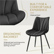 Yaheetech 6x Upholstered Dining Chairs Kitchen Chairs with Metal Legs 6x Upholstered Dining Chairs Kitchen Chairs with Metal Legs