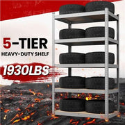 180cm H Heavy-Duty 5-Tier Steel Shelving Unit Garage Storage Shelf Rack by Yaheetech