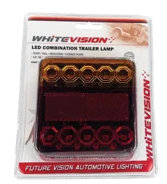 Whitevision Right Tail LED - 100x100mm - 10-30V - 400mm Wire