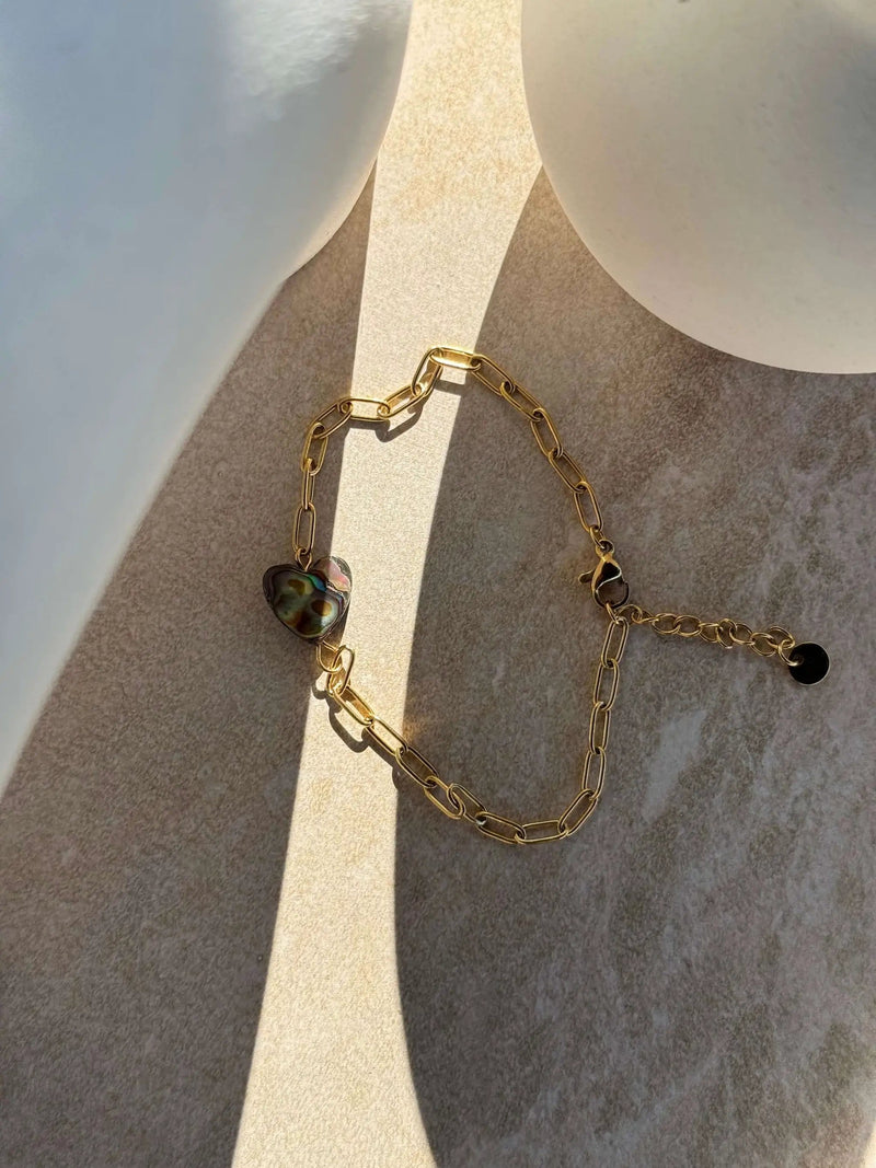 Tahana Jewellery Bundle Set Pāua Heart Set Pāua Heart Set