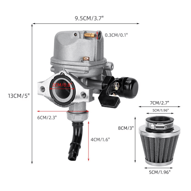 Carburetor PZ19 with Fuel Filter and 35mm Air Filter – view 9