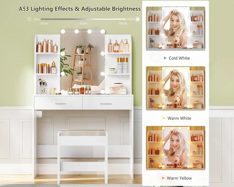 The Shopsite Home-living Dressing Table With Mirror Dressing Table With Mirror