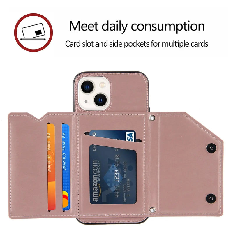 salelink.co.nz Unbranded iPhone 15 Case iPhone 15 Case - Wallet Leather Magnetic (PR8507) | Action Outdoors NZ