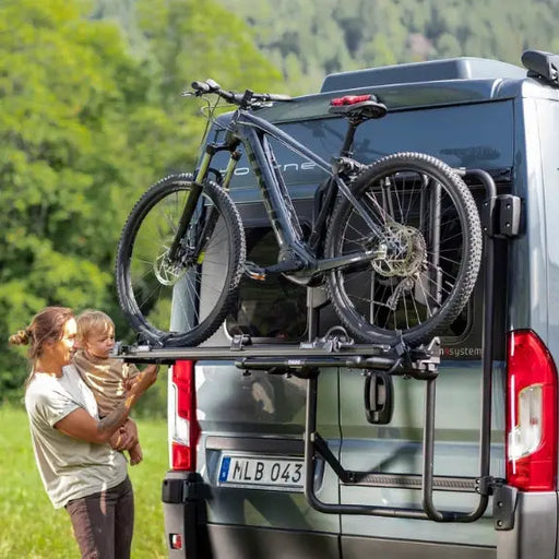 Thule Bike Rack Thule VeloTrack Bike Rack Thule VeloTrack Bike Rack NZ — Van & Camper Rear Door Mount | 60 kg