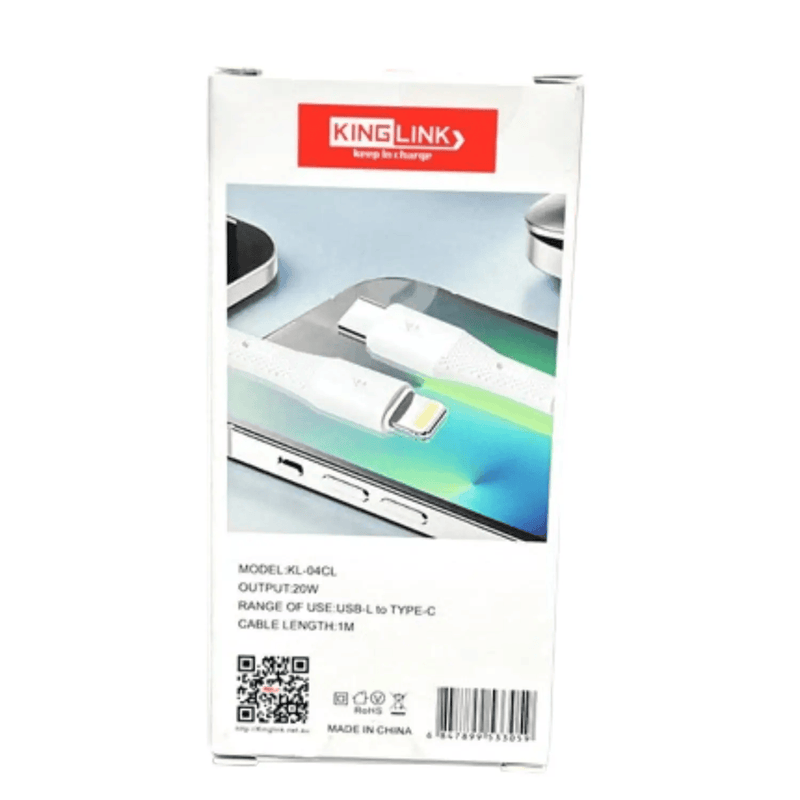 9eight5 Accessories Kinglink 1m 20W Type-C to Lightning Cable KL04CL Kinglink USB C to Lightning Cable 1m 20W KL04CL