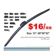 1pcs Universal Frameless Wiper Blade 28", 13 Adapators – view 1