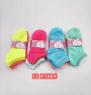(12 Pairs) Candy Colour Kids' Ankle Socks 4 - 6 – view 2