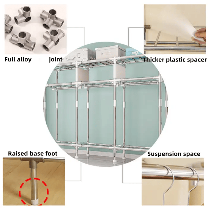 salelink.co.nz Unbranded Clothes Wardrobe Organiser (LM1248 (2)) Clothes Wardrobe Organiser (LM1248 (2)) | Action Outdoors NZ