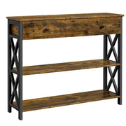 Yaheetech 2-Tier X-Design Console Table Hall Table 2-Tier X-Design Console Table Hall Table