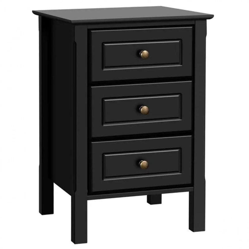 Yaheetech 2x Side Table Nightstand End Table 3-drawer Side Table 2x Side Table Nightstand End Table 3-drawer Side Table