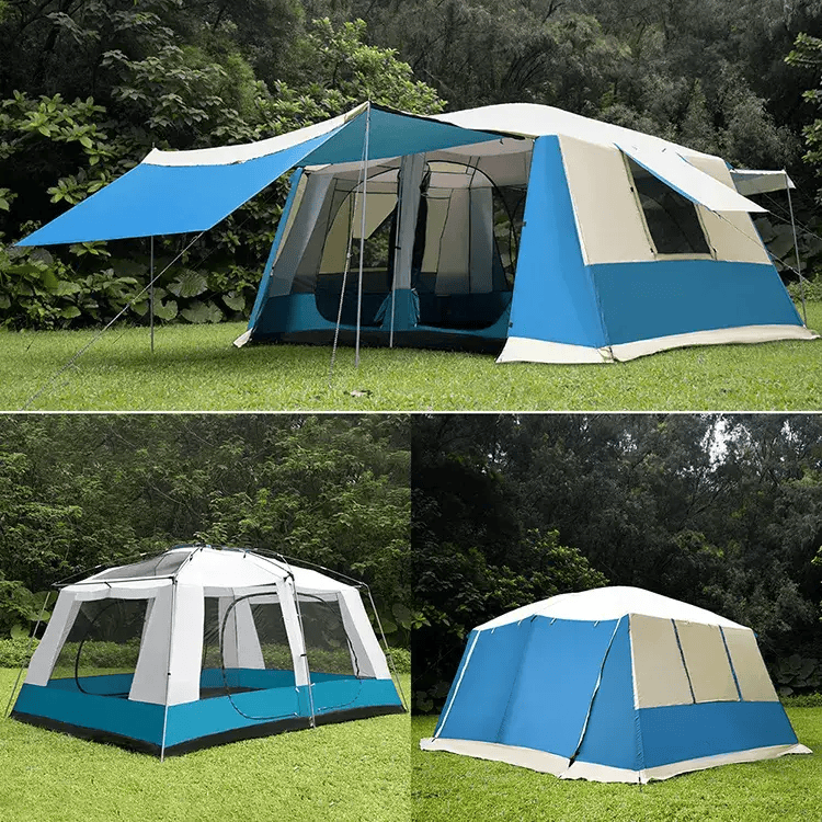 salelink.co.nz Unbranded Camping Tent 420x305x210cm - Blue Camping Tent 420x305x210cm - Blue | Action Outdoors NZ