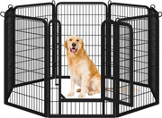 Yaheetech 8 Panels Dog Playpen 100cm Tall Dog Pen Dog Fence 8 Panels Dog Playpen 100cm Tall Dog Pen Dog Fence
