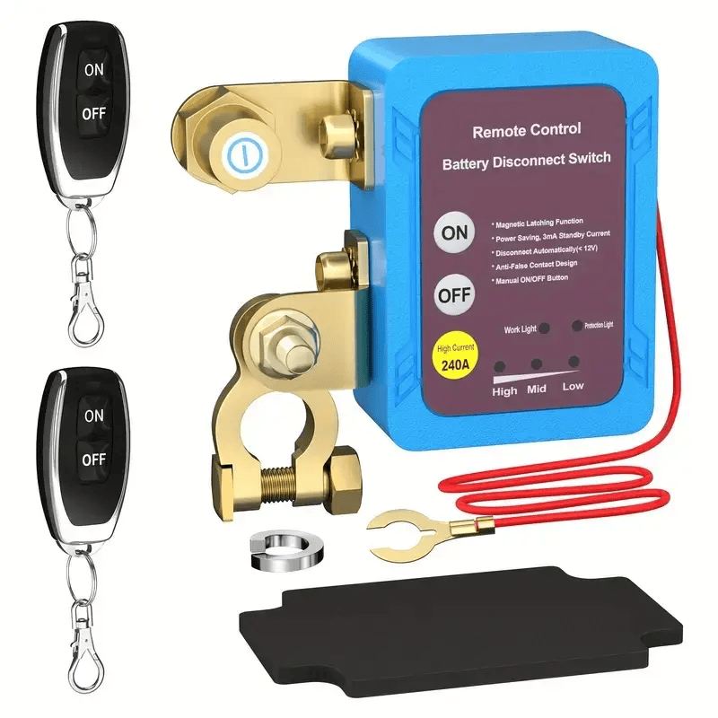 Wireless Remote 240A Car Battery Disconnect Relay Master Cut-off Switch Isolator – view 1