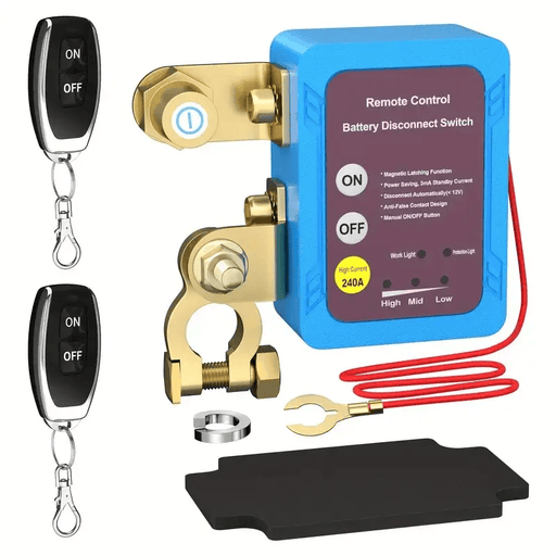 Wireless Remote 240A Car Battery Disconnect Relay Master Cut-off Switch Isolator – view 1