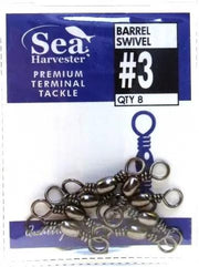 Sea- Harvester SWIVEL Barrel Swivel 3 PKT 8 Barrel Swivel 3 Pack Size 8 Sea Harvester
