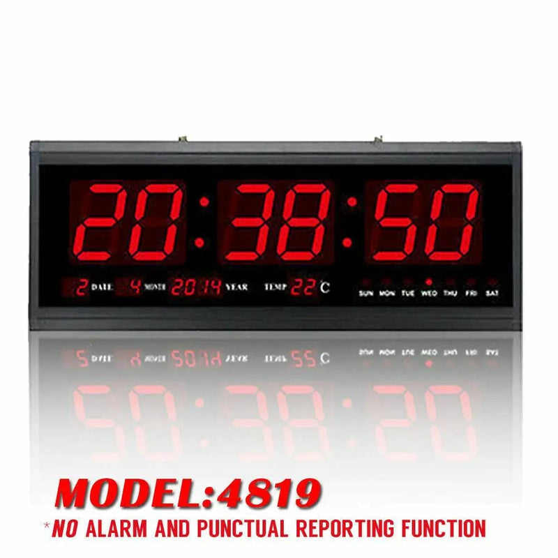 48cm Large Big Jumbo LED Wall Desk Clock Display With Calendar Temperature – view 3