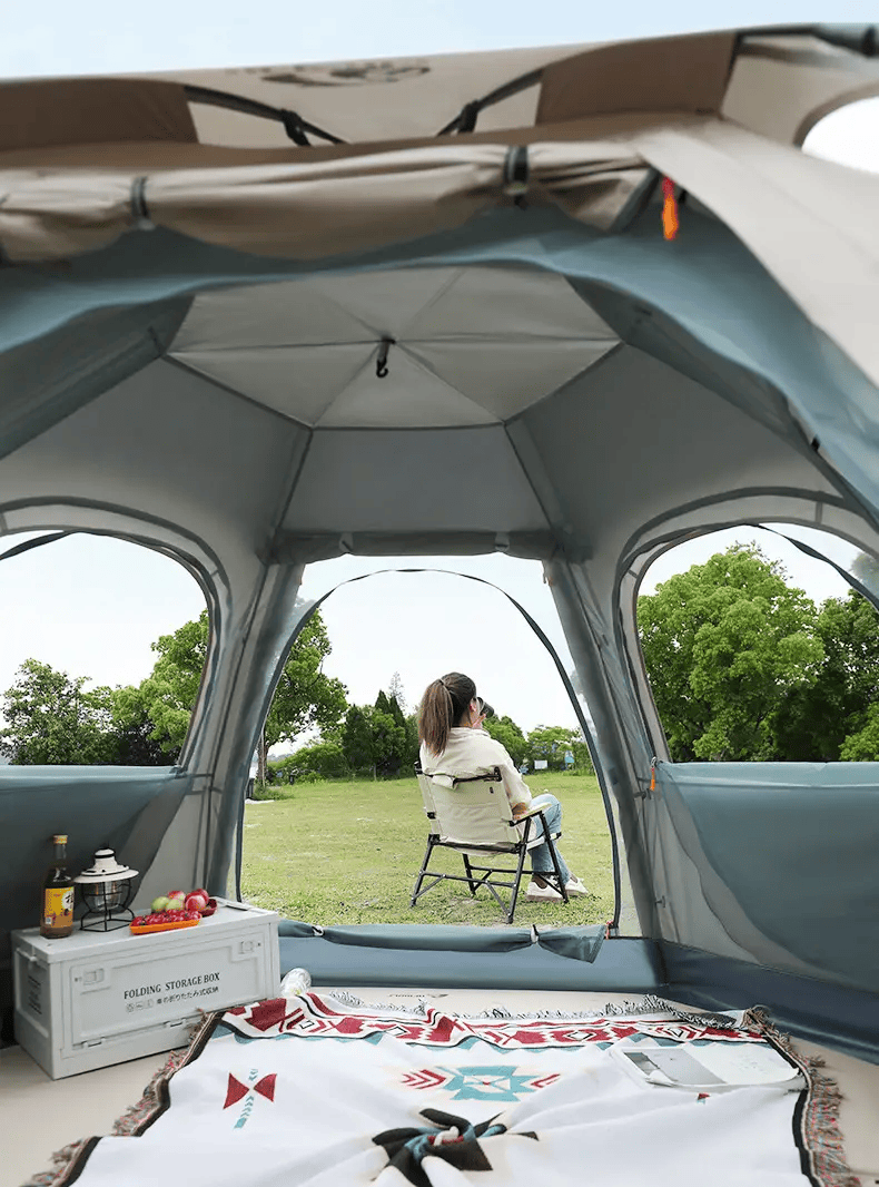 Large Hexagon Double-Layer Waterproof Camping Tent DYLF2063 by ECOTREK