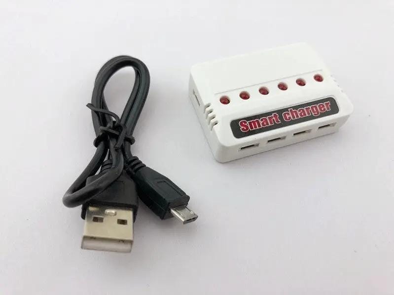 dealonline.co.nz dealonlinenz 6 in 1 3.7V USB Charger for Drone 6 In 1 3.7V USB Drone Battery Charger For Six Batteries