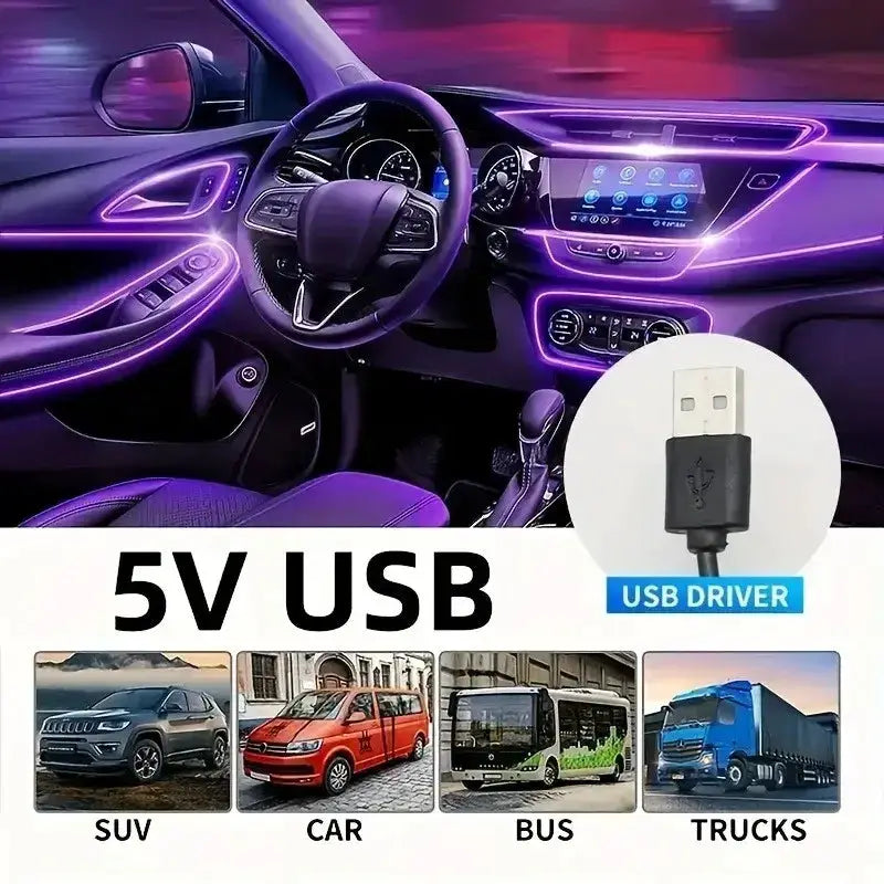 Habicare 5M USB LED Neon Car Interior Light (7 colours available) 5M USB LED Neon Car Interior Light (7 colours available)
