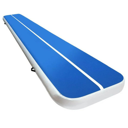 5m x 1m Inflatable Air Track Mat 20cm Thick Gymnastic Tumbling Blue And White – view 1