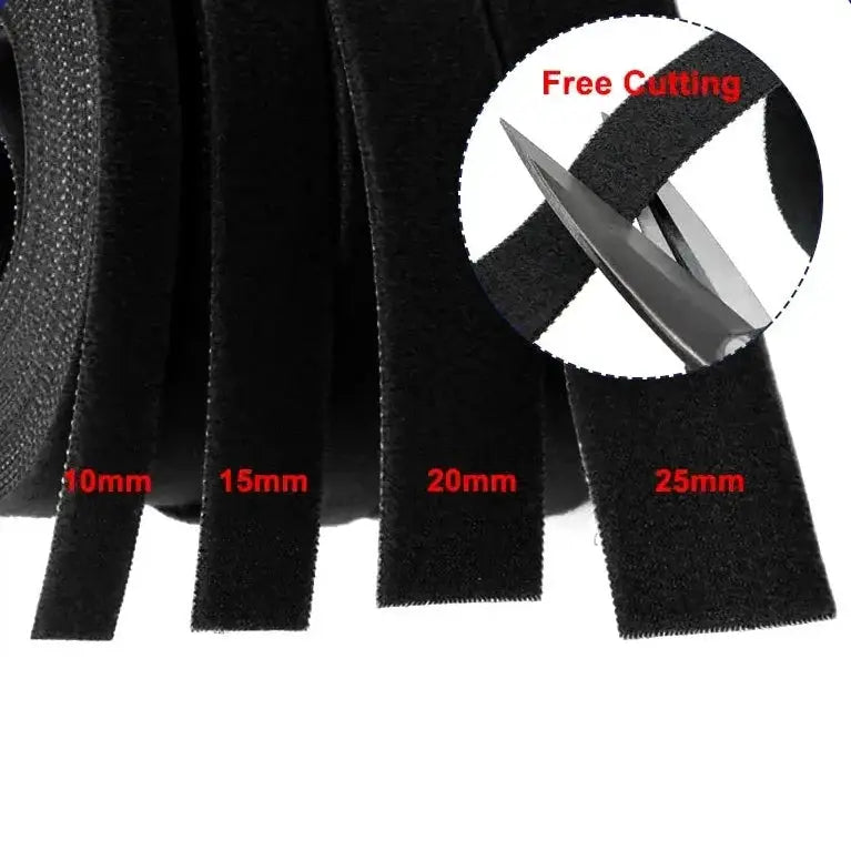 Habicare 5m/Roll Reusable Hook & Loop Cable Ties 10/15/20/25mm Double-Sided Fastening Straps 5m/Roll Reusable Hook & Loop Cable Ties 10/15/20/25mm Double-Sided Fastening Straps