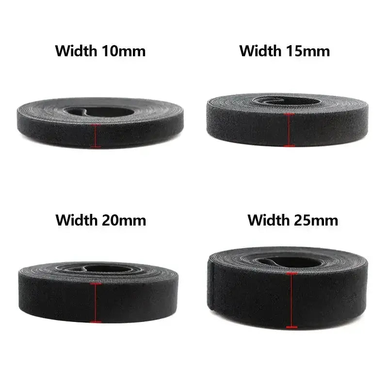 Habicare 5m/Roll Reusable Hook & Loop Cable Ties 10/15/20/25mm Double-Sided Fastening Straps 5m/Roll Reusable Hook & Loop Cable Ties 10/15/20/25mm Double-Sided Fastening Straps