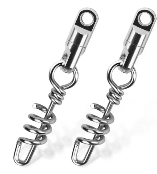 5PCS Fishing Corkscrew Swivel Snaps Stainless Steel Heavy Duty9416255411132 – view 1