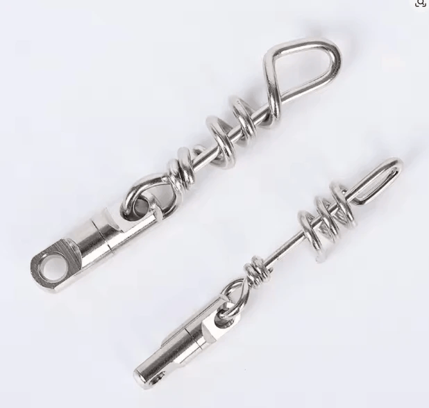 5PCS Fishing Corkscrew Swivel Snaps Stainless Steel Heavy Duty9416255411132 – view 3