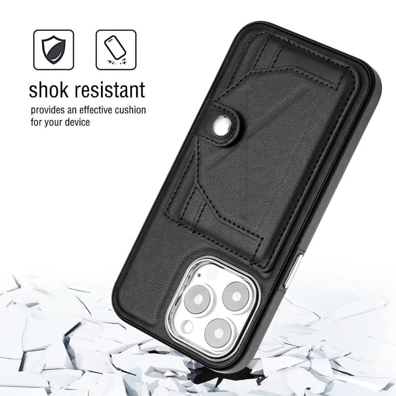 salelink.co.nz Unbranded iPhone 15 Pro Case iPhone 15 Pro Case - Leather Screen Protector Tempered Glass (PR842...