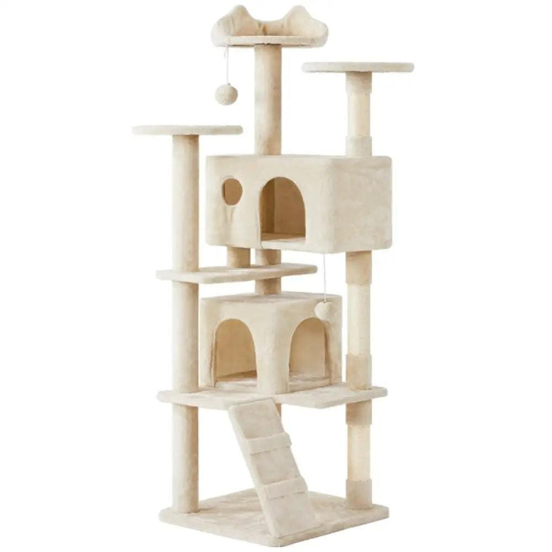 Cat Tree Cat Tower w/ Condos & Dangling Balls & Scratching Posts & Platforms – view 1