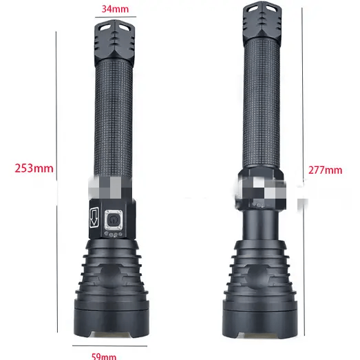 XHP90 3000LM Tactical 3 Mode Zoom Flashlight LED Hunting Torch – view 2