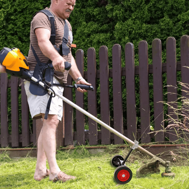 Universal String Trimmer Grass Eater Weed Cutter Adjustable Support Wheels Set – view 3