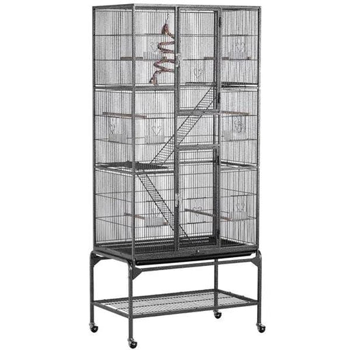 175.5cm H Extra Large Pet Cage Mobile Large Bird Cage Parrot Cage by Yaheetech