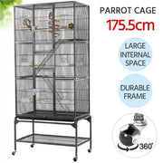 Yaheetech 175.5cm H Extra Large Pet Cage Mobile Large Bird Cage Parrot Cage 175.5cm H Extra Large Pet Cage Mobile Large Bird Cage Parrot Cage