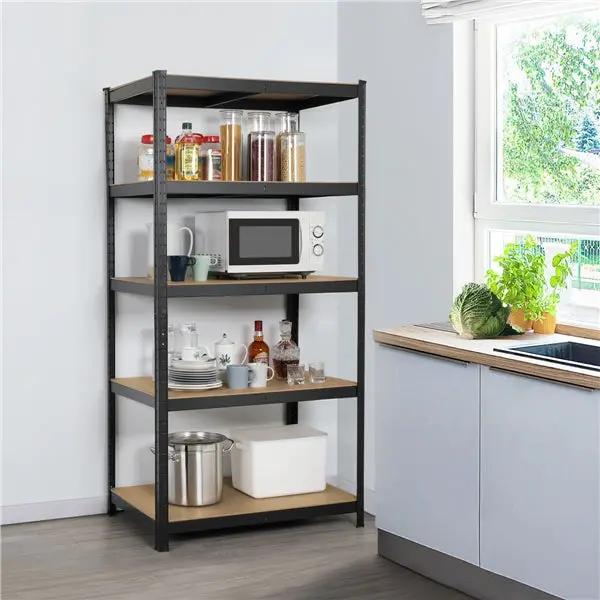 Yaheetech 5 Tiers Metal Storage Shelving Adjustable Display Rack Unit 5 Tiers Metal Storage Shelving Adjustable Display Rack Unit