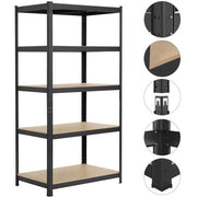 Yaheetech 5 Tiers Metal Storage Shelving Adjustable Display Rack Unit 5 Tiers Metal Storage Shelving Adjustable Display Rack Unit