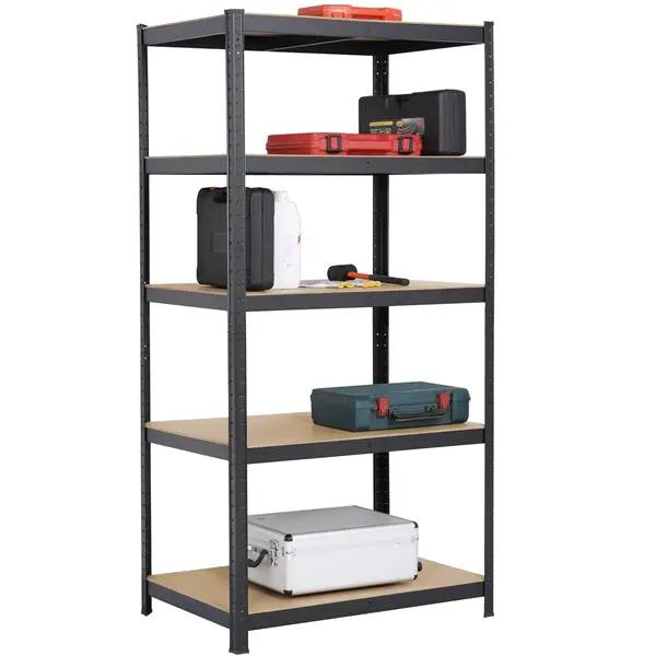 Yaheetech 5 Tiers Metal Storage Shelving Adjustable Display Rack Unit 5 Tiers Metal Storage Shelving Adjustable Display Rack Unit