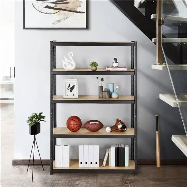5-Tier Metal Storage Shelving Adjustable Display Rack Unit Overhead Storage Shelves by Yaheetech