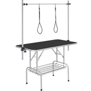 Foldable Pet Grooming Table Stainless Steel Arm Frame Height Adjustable – view 1