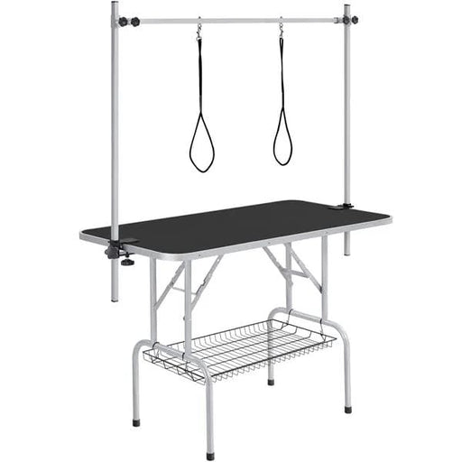 Foldable Pet Grooming Table Stainless Steel Arm Frame Height Adjustable – view 1