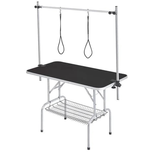 Foldable Pet Grooming Table Stainless Steel Arm Frame Height Adjustable – view 2