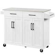 Stainless Steel Top Rolling Kitchen Island Cart Kitchen Trolley – view 1