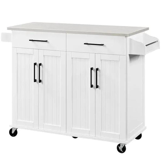 Stainless Steel Top Rolling Kitchen Island Cart Kitchen Trolley – view 1
