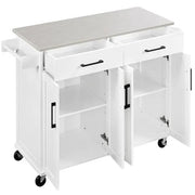Stainless Steel Top Rolling Kitchen Island Cart Kitchen Trolley – view 2
