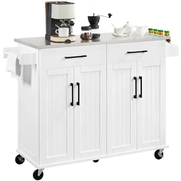 Stainless Steel Top Rolling Kitchen Island Cart Kitchen Trolley – view 3