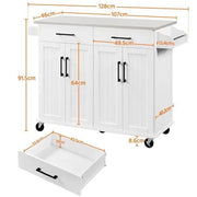 Stainless Steel Top Rolling Kitchen Island Cart Kitchen Trolley – view 4