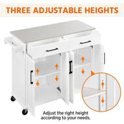 Stainless Steel Top Rolling Kitchen Island Cart Kitchen Trolley – view 5