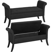 Yaheetech Modern Fabric Tufted Storage Bench Ottoman Modern Fabric Tufted Storage Bench Ottoman